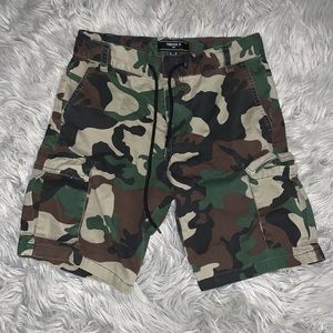 Camo cargo shorts